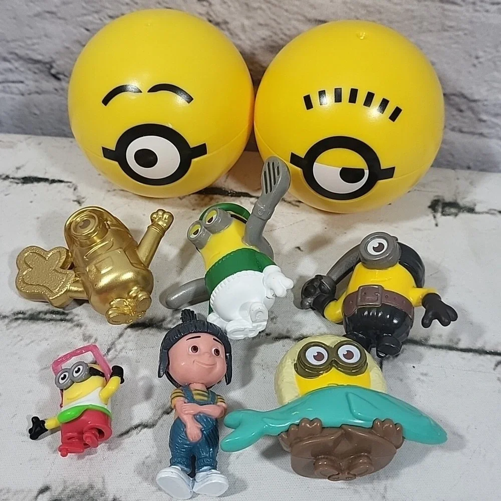 Despicable Me Minions‎ Agnes Figures Lot Of 6 With Empty Character Balls